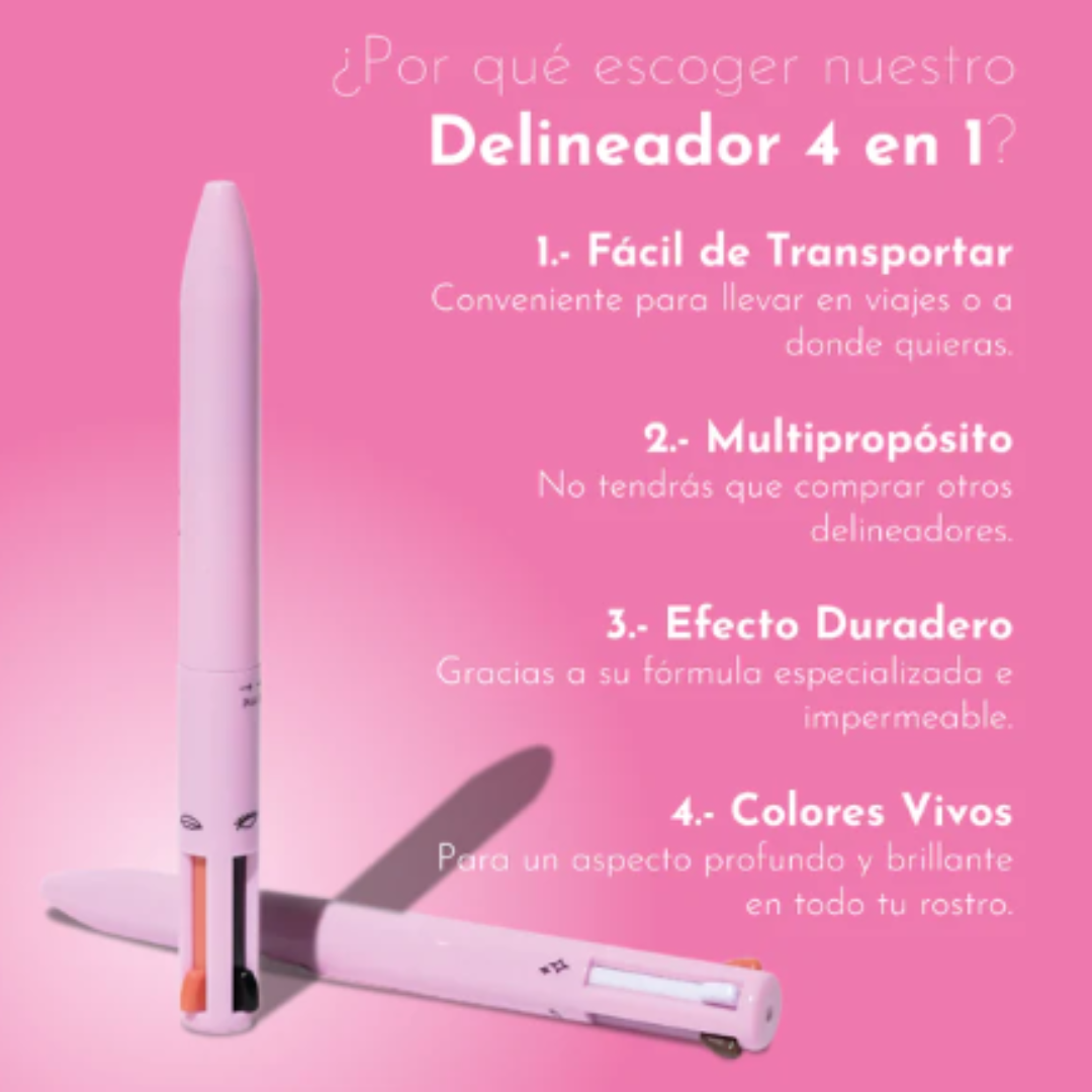 EYEBROWPEN™ | LÁPIZ MAQUILLAJE 4 EN 1 + EBOOK DE REGALO (MAQUILLAJE DIARIO)