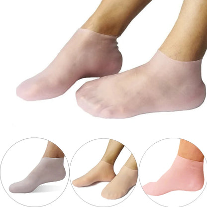 CALCETINES DE SILICONA HIDRATANTES PARA LOS PIES (2 piezas, protector para eliminar la piel muerta)