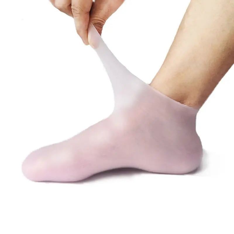 CALCETINES DE SILICONA HIDRATANTES PARA LOS PIES (2 piezas, protector para eliminar la piel muerta)