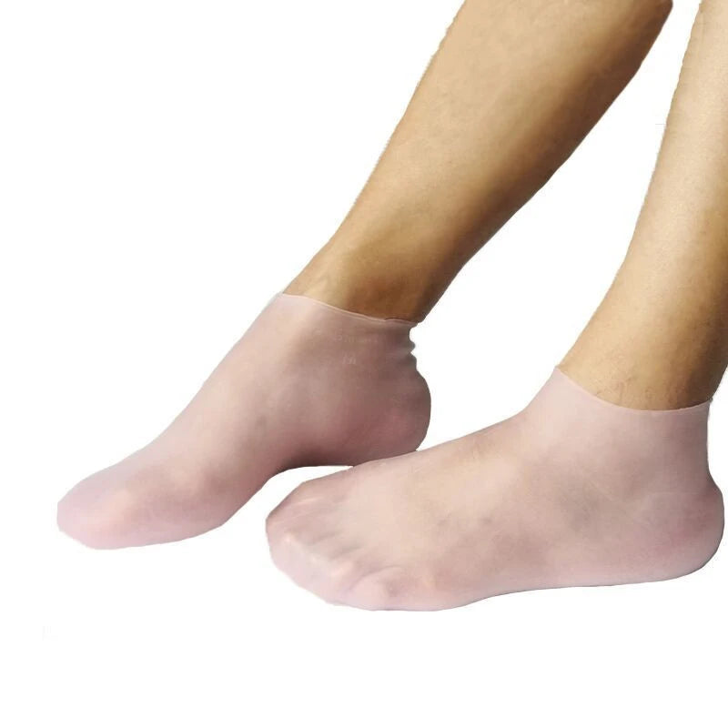 CALCETINES DE SILICONA HIDRATANTES PARA LOS PIES (2 piezas, protector para eliminar la piel muerta)